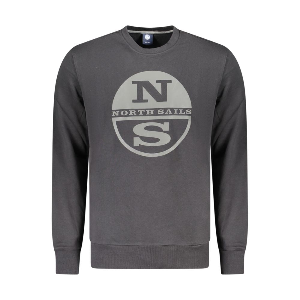 North Sails Schwarzer Baumwoll-Herren-Sweatshirt