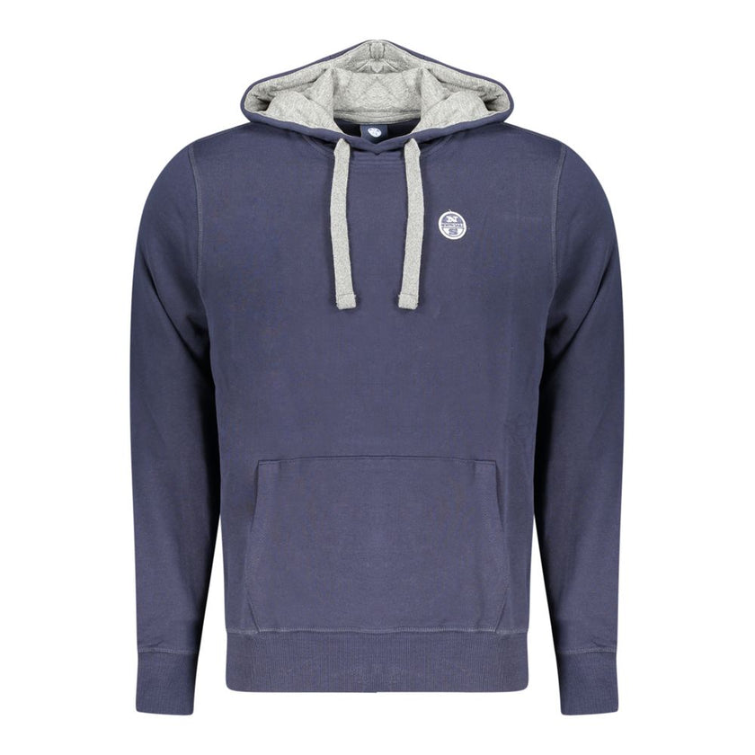 North Sails Blaues Herren-Kapuzensweatshirt aus Baumwolle