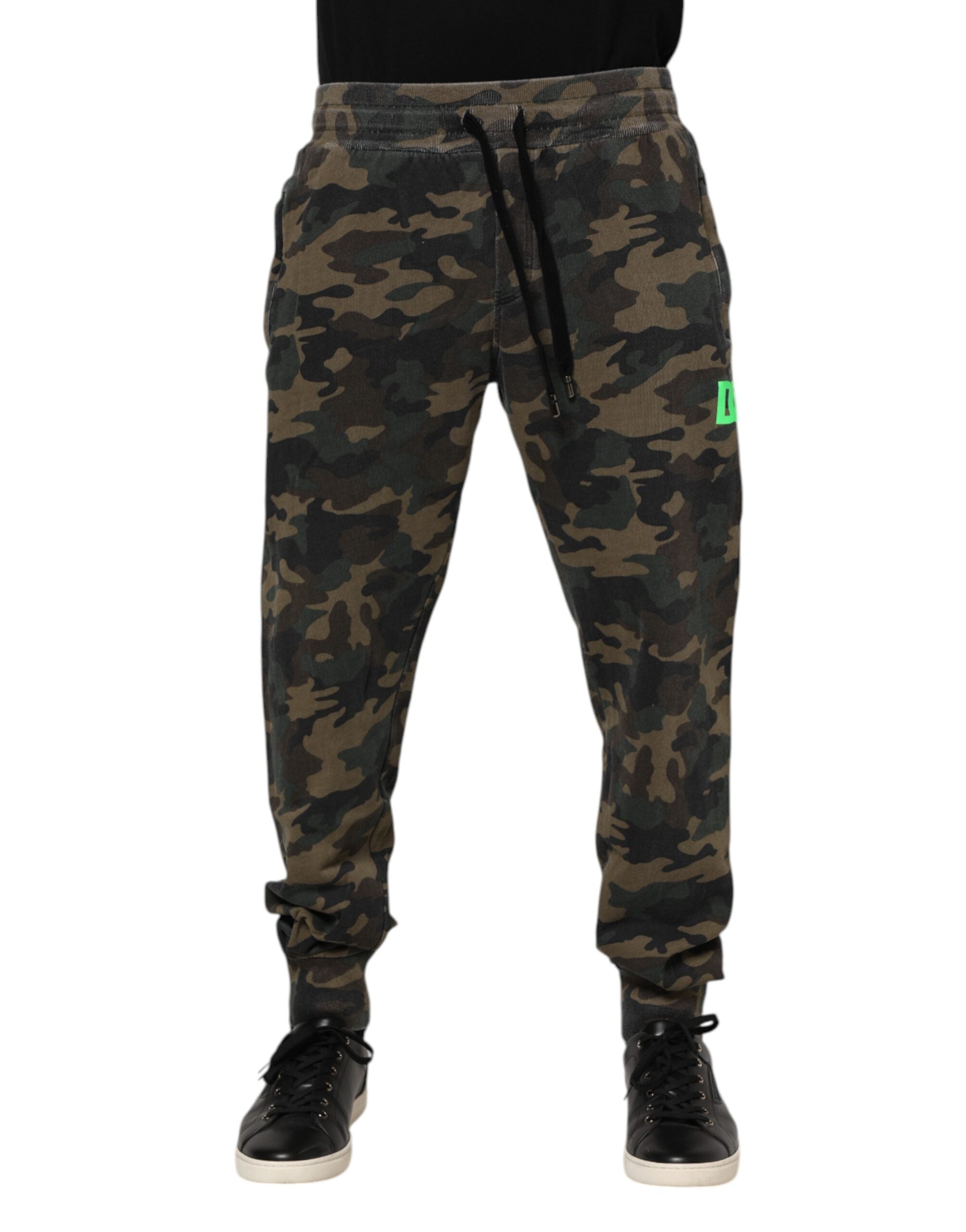 Dolce & Gabbana Multicolor Camouflage Baumwolle Herren Jogger Hose