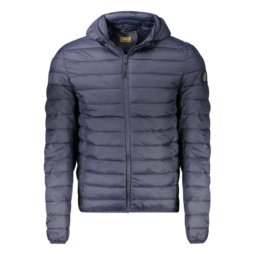 Cavalli Class Blu Polyester Herrenjacke