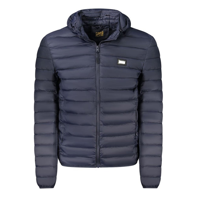 Cavalli Class Blu Polyester Herrenjacke