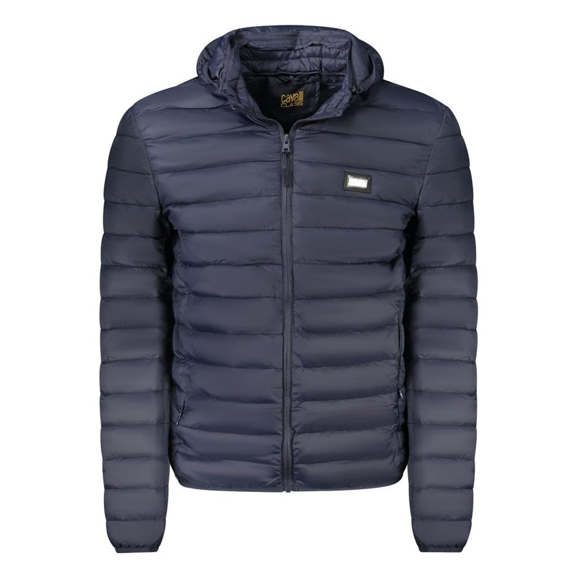 Cavalli Class Blu Polyester Herrenjacke