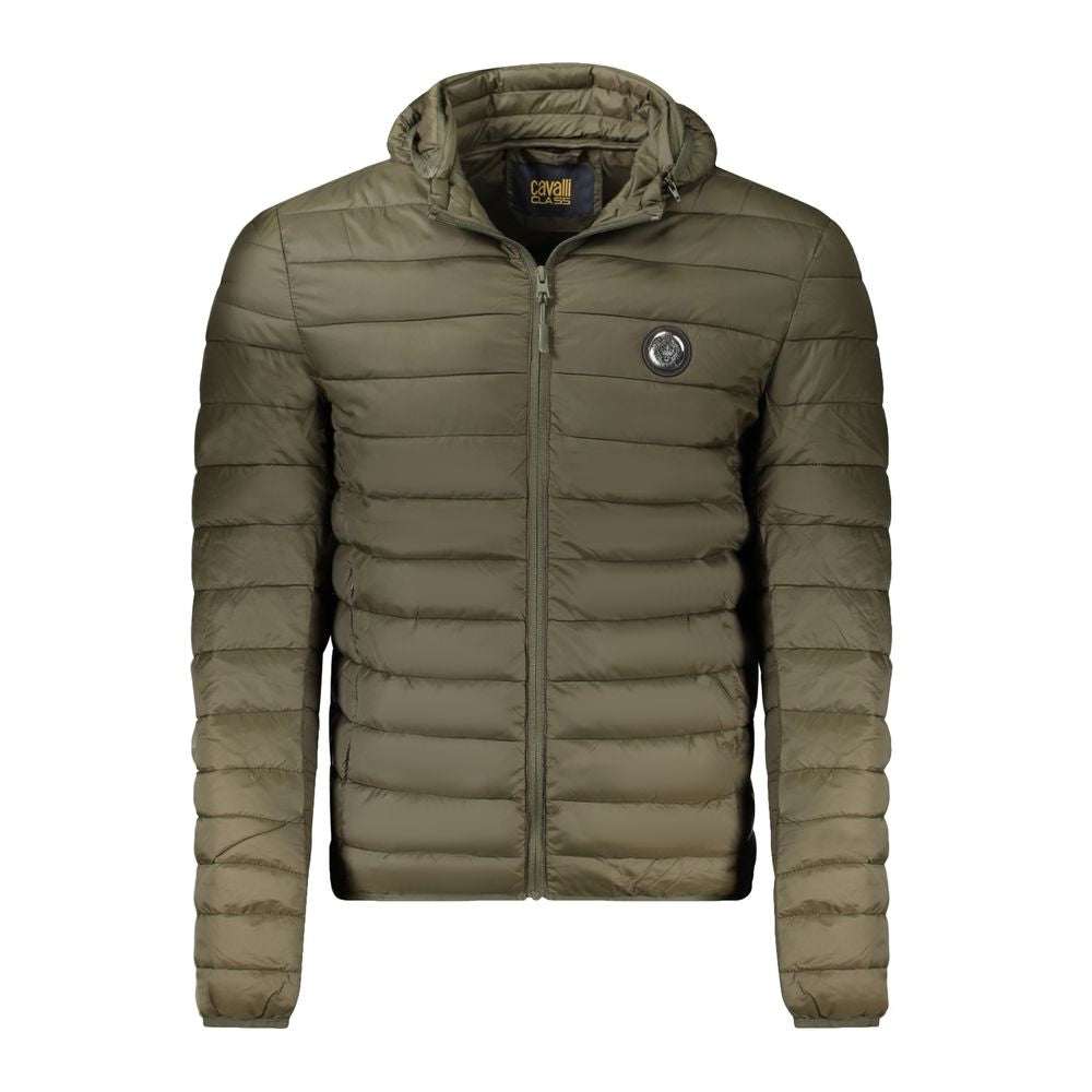 Cavalli Class Green Polyester Parka