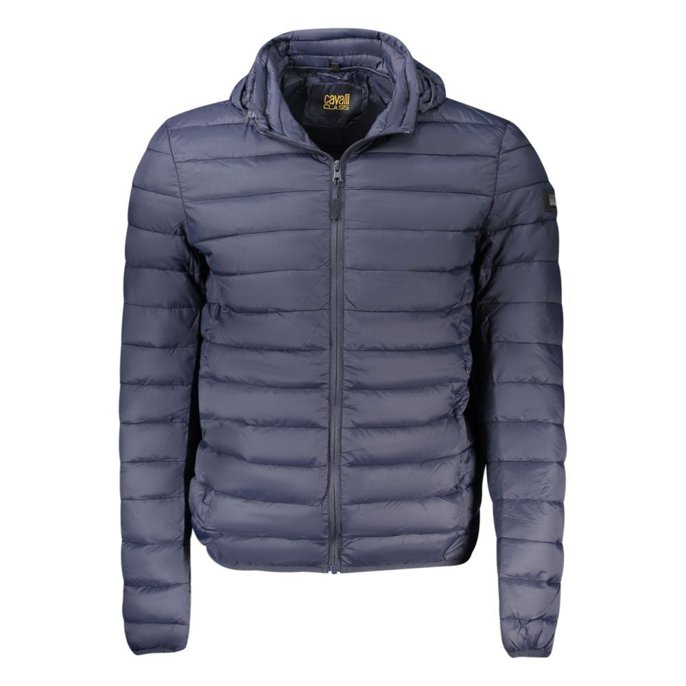Cavalli Class Blu Polyester Herrenjacke