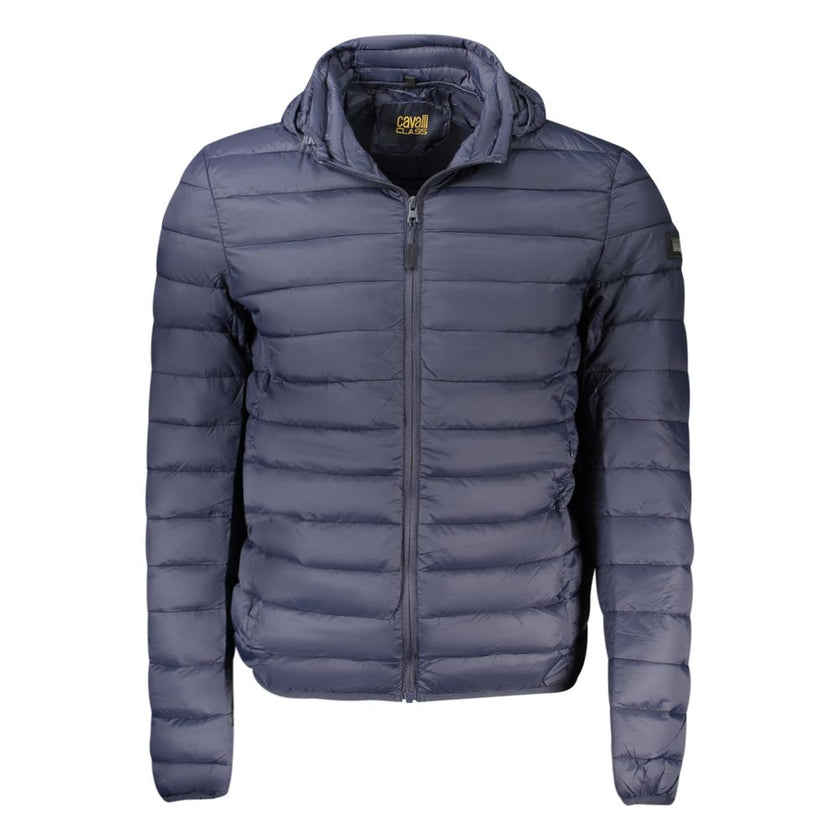 Cavalli Class Blu Polyester Herrenjacke