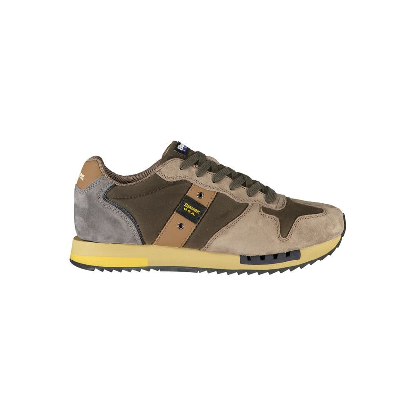 Blauer Grüner Polyester-Sneaker