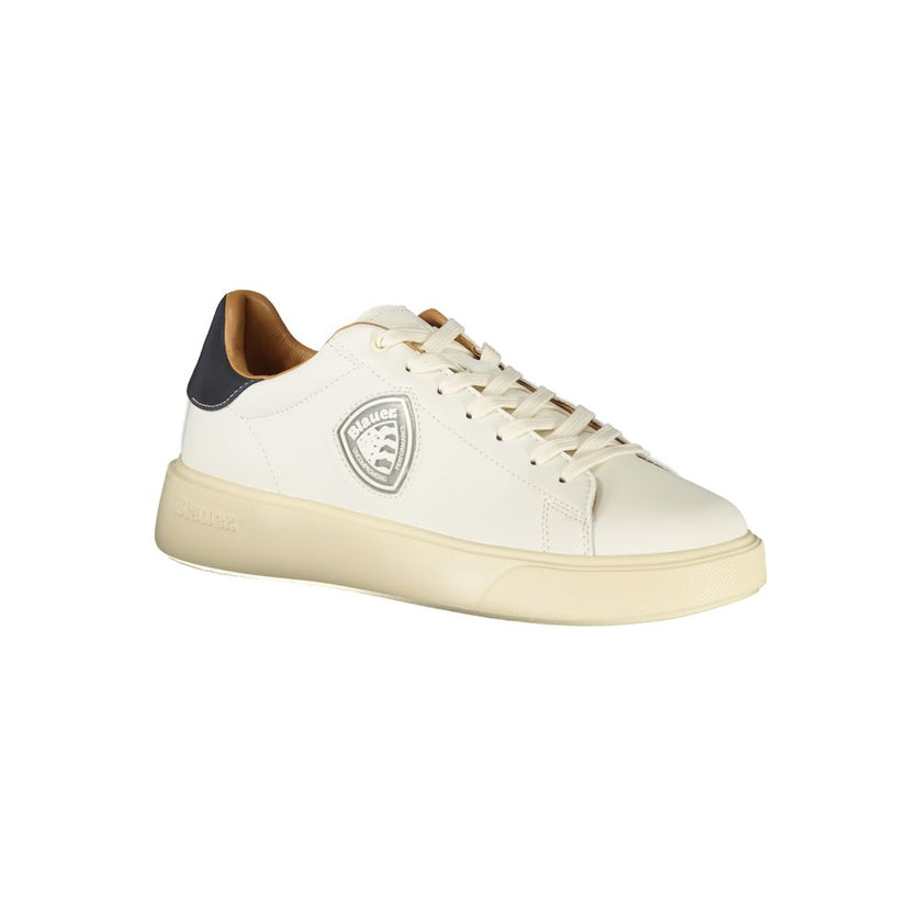 Blauer Weiße Herren-Sneaker aus Polyester