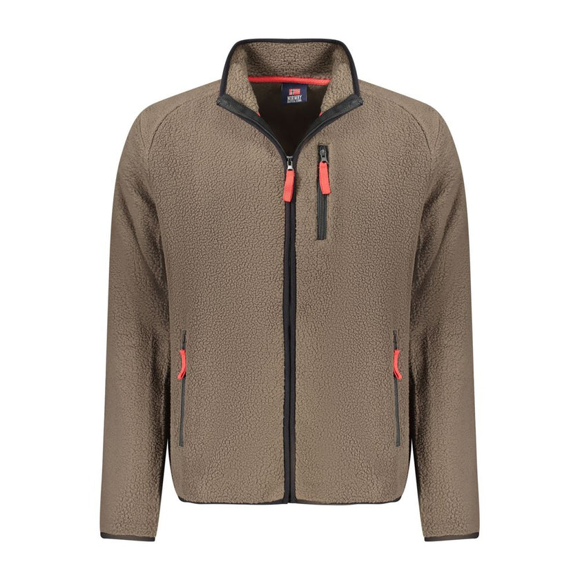 Norway 1963 Marrone Polyester Herren Sweatshirt