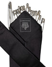 Dolce & Gabbana Schwarze Sicherheitsnadeln aus Seide, verstellbare Krawatte