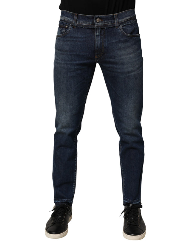 Dolce & Gabbana Herren Skinny-Fit-Jeans aus Stretch-Baumwolle in Blau