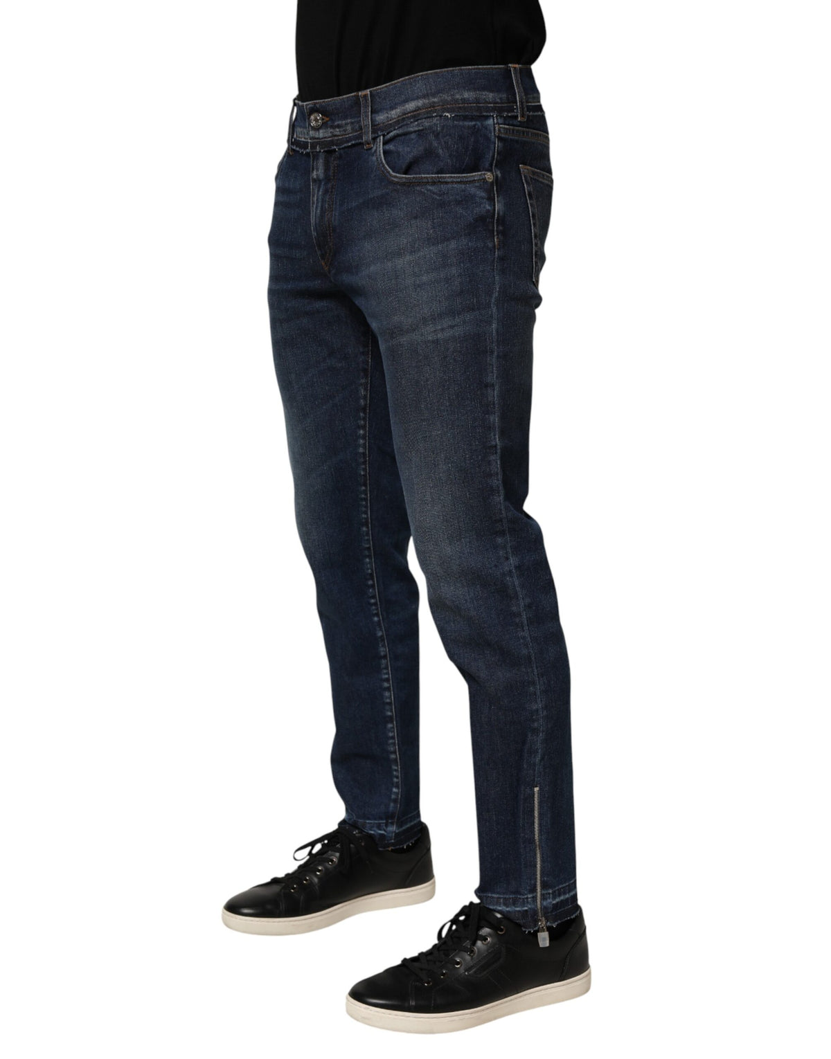 Men's Dolce & Gabbana Blue Stretch Cotton Skinny Fit Jeans