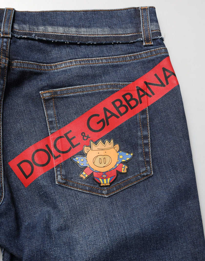 Dolce & Gabbana Stretch-Baumwoll-Jeans im Skinny-Fit für Herren in Blau