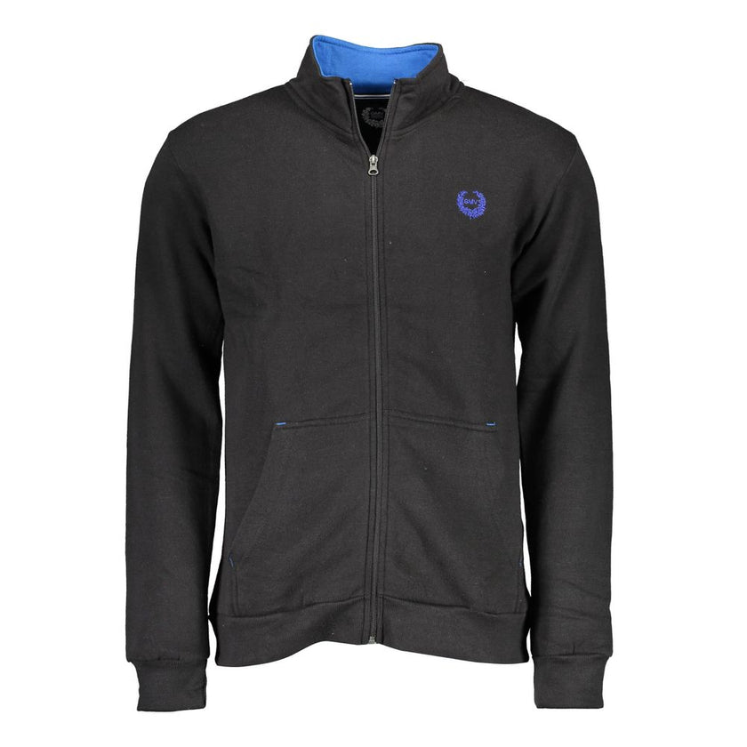 Gianmarco Venturi Schwarzes Herren-Sweatshirt aus Polyester