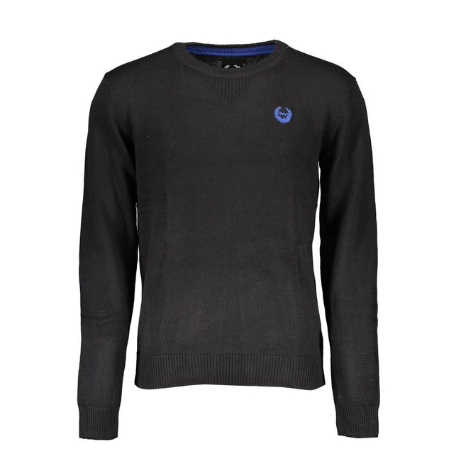Gianmarco Venturi Schwarzer Herrenpullover aus Baumwolle