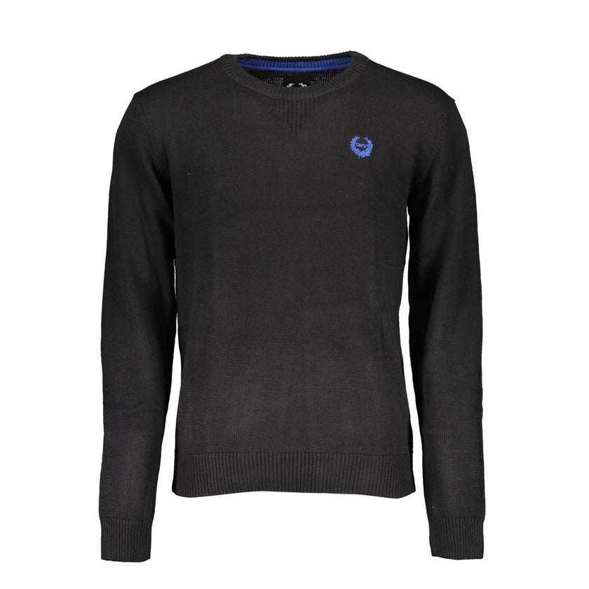 Gianmarco Venturi Schwarzer Herrenpullover aus Baumwolle