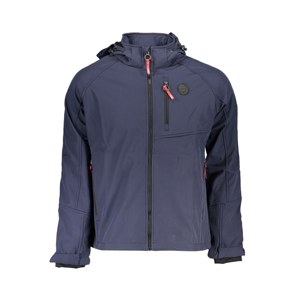 Gianmarco Venturi Blaue Herrenjacke aus Polyester
