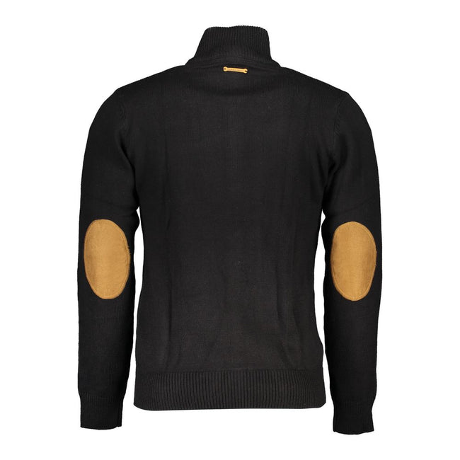 Gianmarco Venturi Schwarzer Herren-Cardigan aus Baumwolle