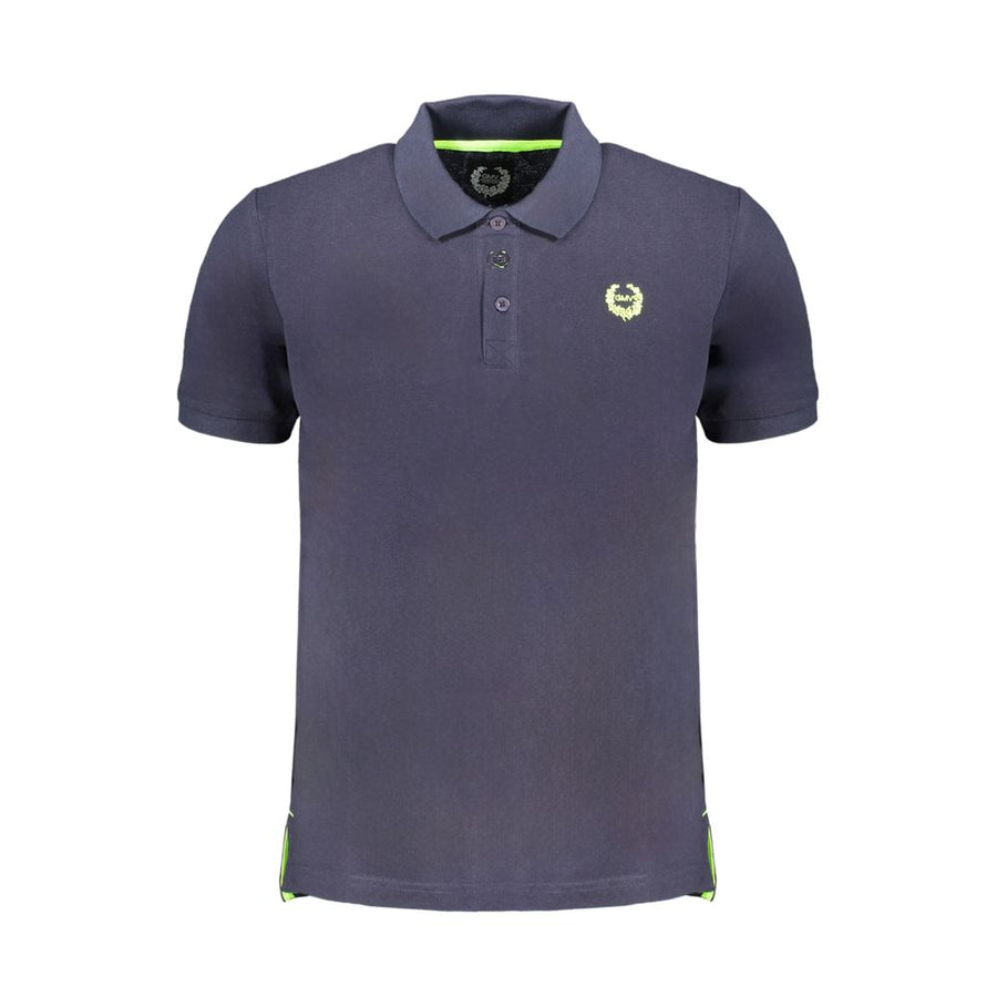 Gianmarco Venturi Men's Blue Cotton Polo Shirt