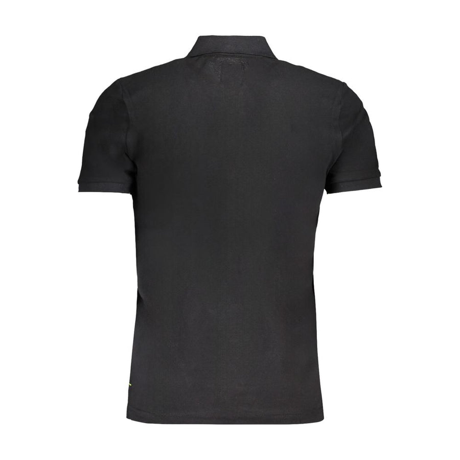 Gianmarco Venturi Men's Black Cotton Polo Shirt