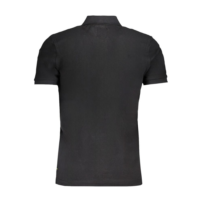 Gianmarco Venturi Schwarzes Herren-Poloshirt aus Baumwolle