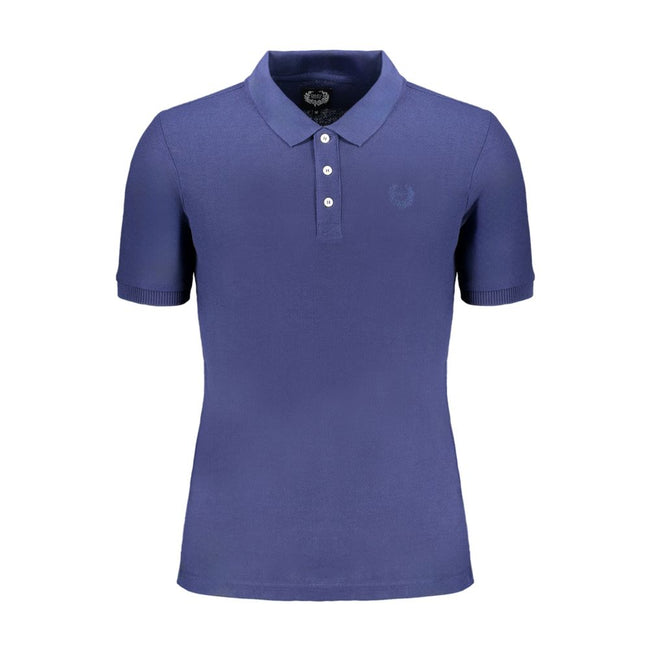 Gianmarco Venturi Blaues Baumwoll-Poloshirt für Herren