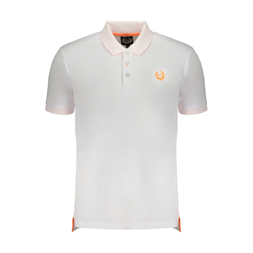 Gianmarco Venturi Weißes Poloshirt aus Baumwolle für Herren