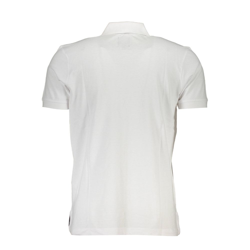 Gianmarco Venturi Bianco Baumwoll-Herrenpoloshirt