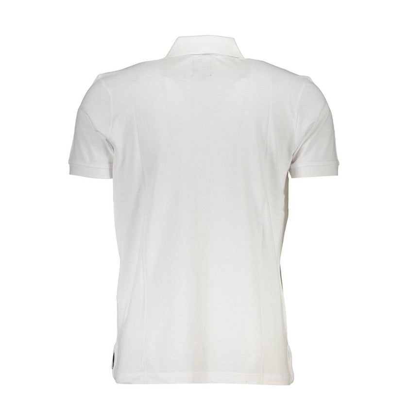 Gianmarco Venturi Bianco Baumwoll-Herrenpoloshirt