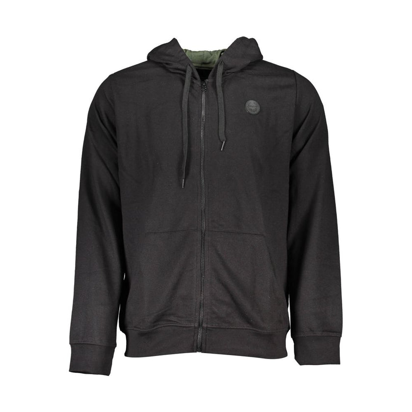 Gianmarco Venturi Schwarzes Herren-Kapuzensweatshirt aus Baumwolle