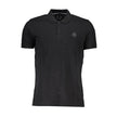 Gianmarco Venturi Schwarzes Herren-Poloshirt aus Baumwolle