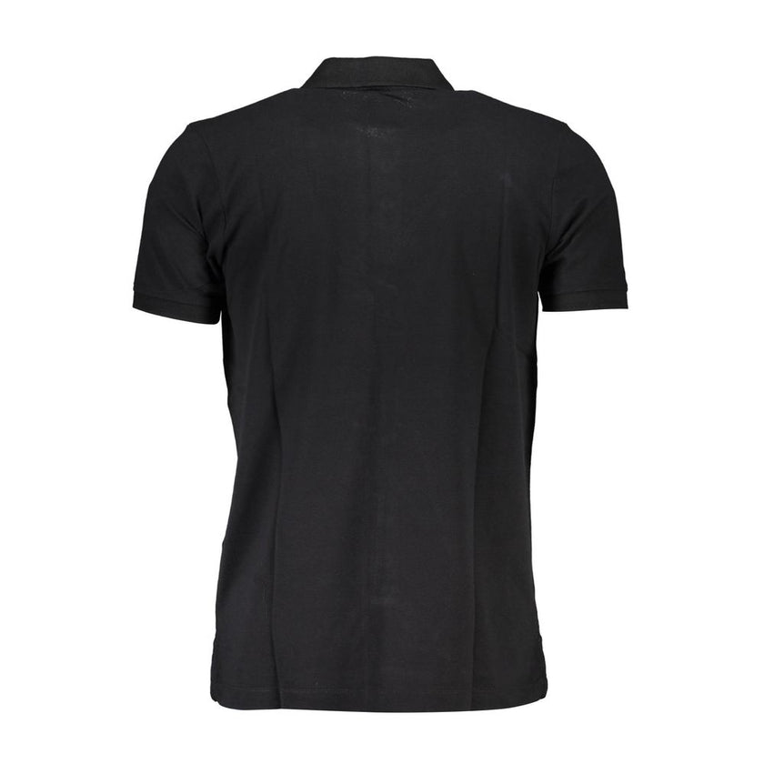 Gianmarco Venturi Schwarzes Herren-Poloshirt aus Baumwolle