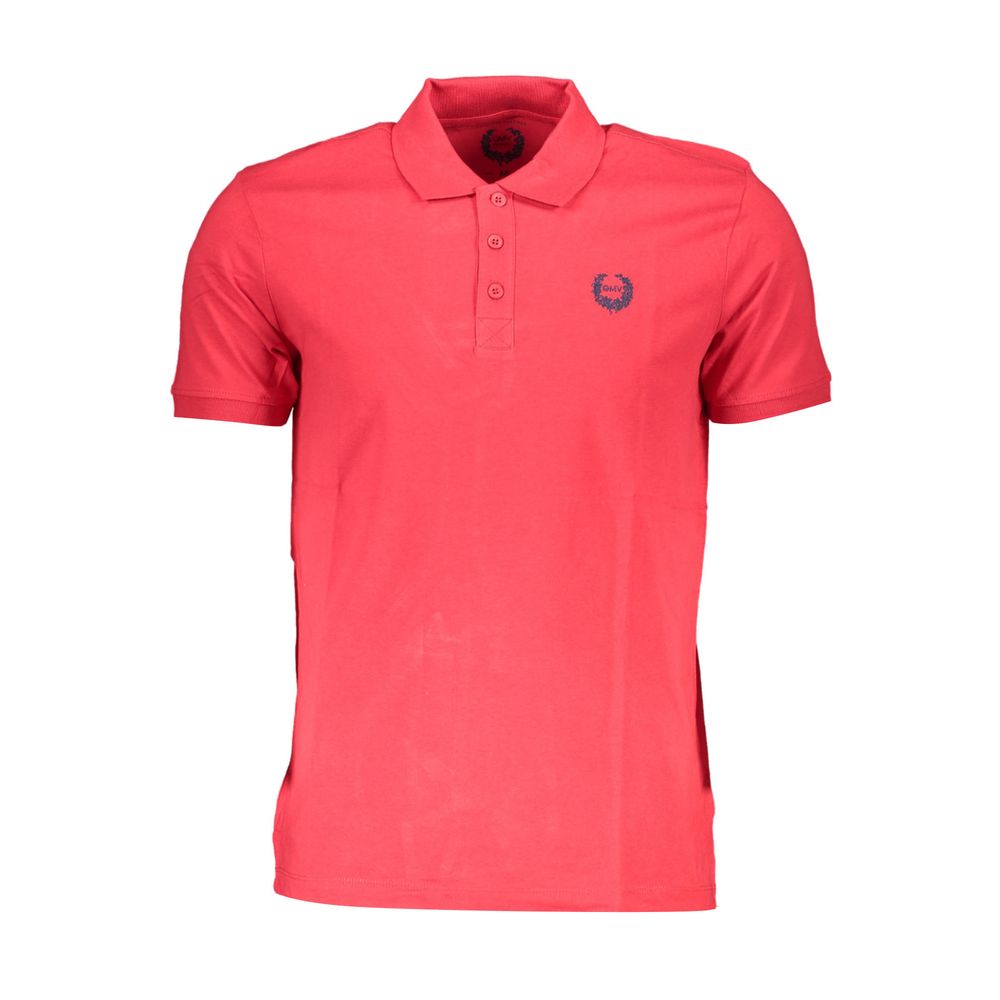 Gianmarco Venturi Rotes Herren-Poloshirt aus Baumwolle