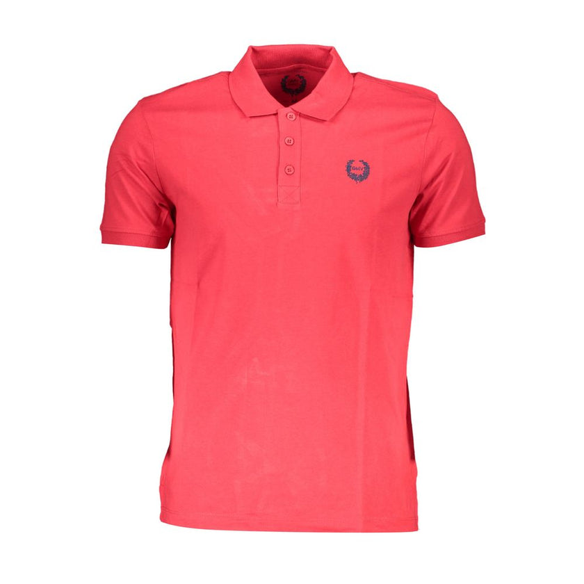 Gianmarco Venturi Rotes Herren-Poloshirt aus Baumwolle