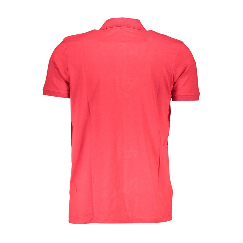Gianmarco Venturi Rotes Herren-Poloshirt aus Baumwolle