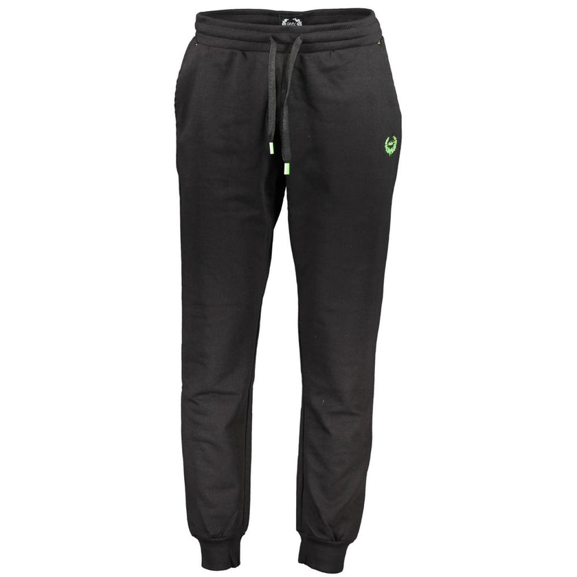 Gianmarco Venturi Schwarze Baumwoll-Herren-Jogginghose