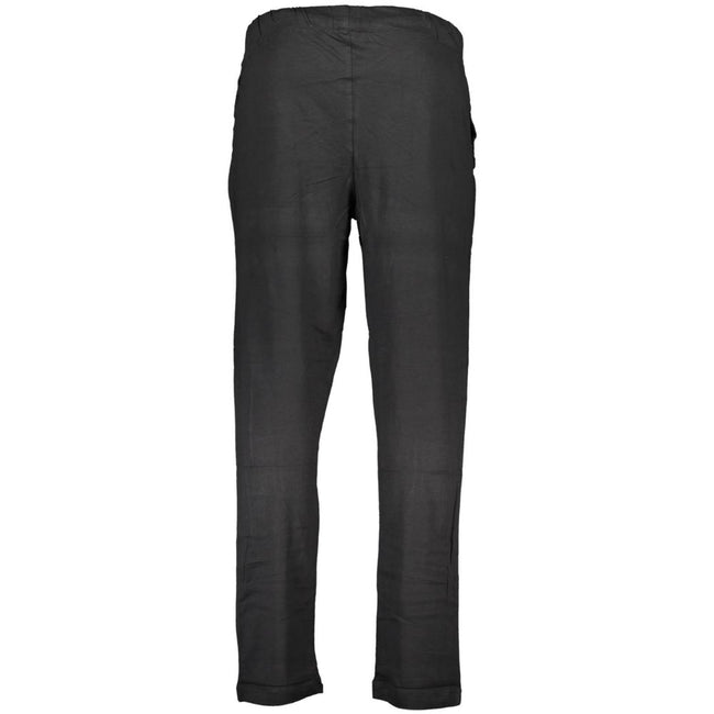 Gianmarco Venturi Schwarze Baumwollhose für Herren