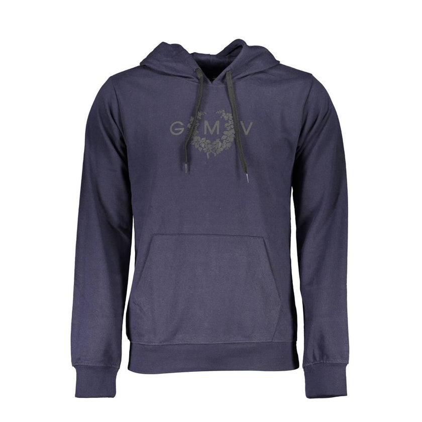 Gianmarco Venturi Blauer Baumwoll-Kapuzenpullover für Herren