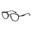 Trussardi Brille aus schwarzem Metall & Kunststoff (Gestell)
