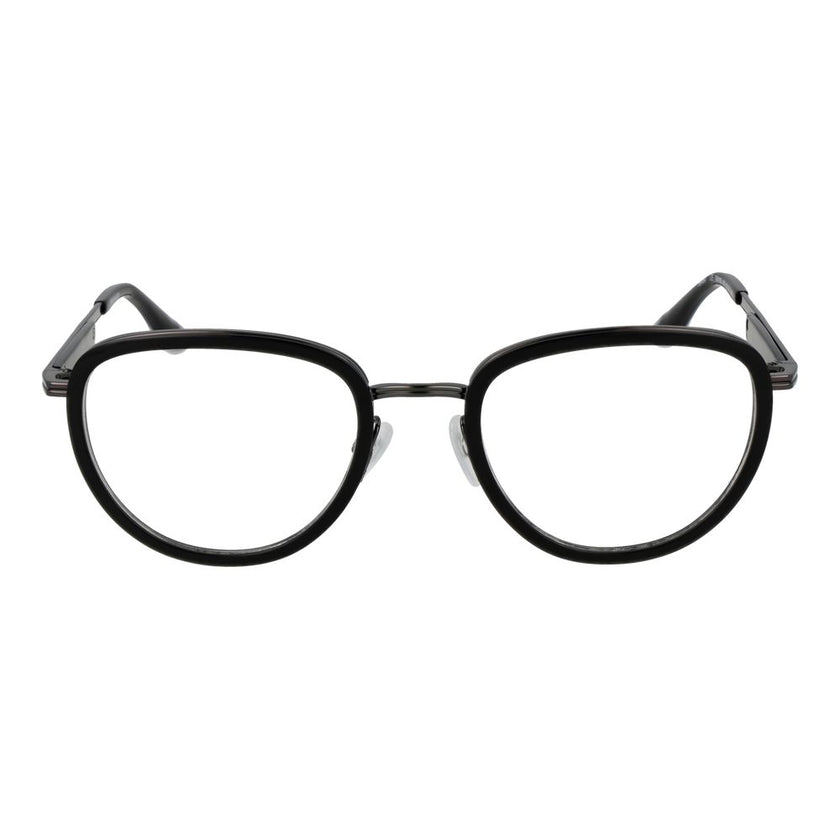 Trussardi Brille aus schwarzem Metall & Kunststoff (Gestell)