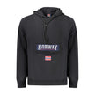 Norway 1963 Schwarzes Herren-Kapuzensweatshirt aus Baumwolle