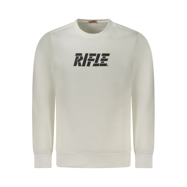 Rifle Weißes Baumwoll-Sweatshirt für Herren