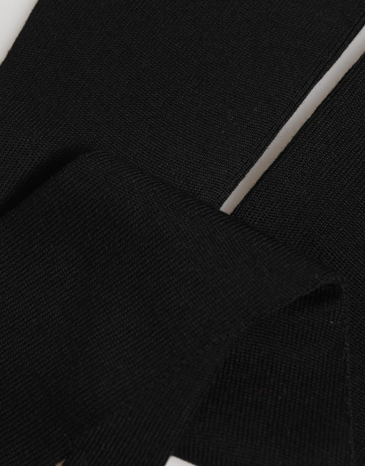 Dolce & Gabbana Schwarze Fingerhandschuhe aus reiner Wolle für Herren