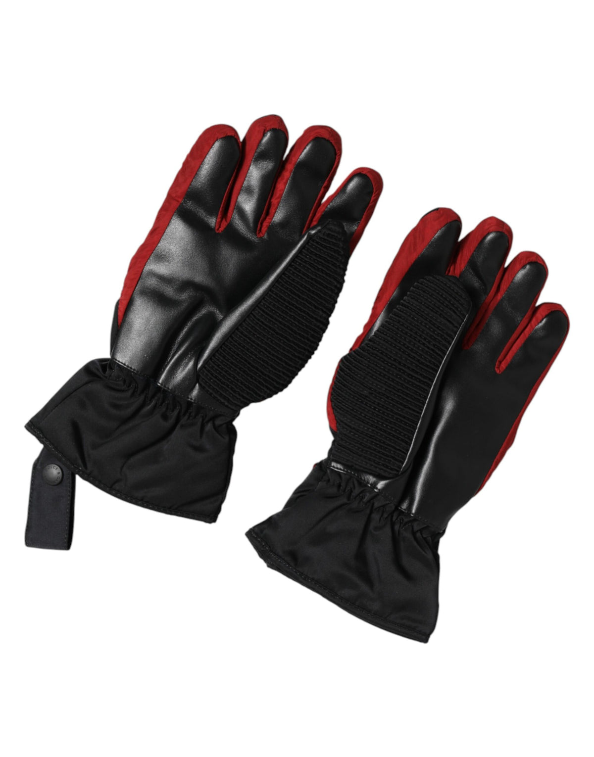 Dolce & Gabbana Black and Red Nylon Glove-Shaped Wrist-Length Gloves