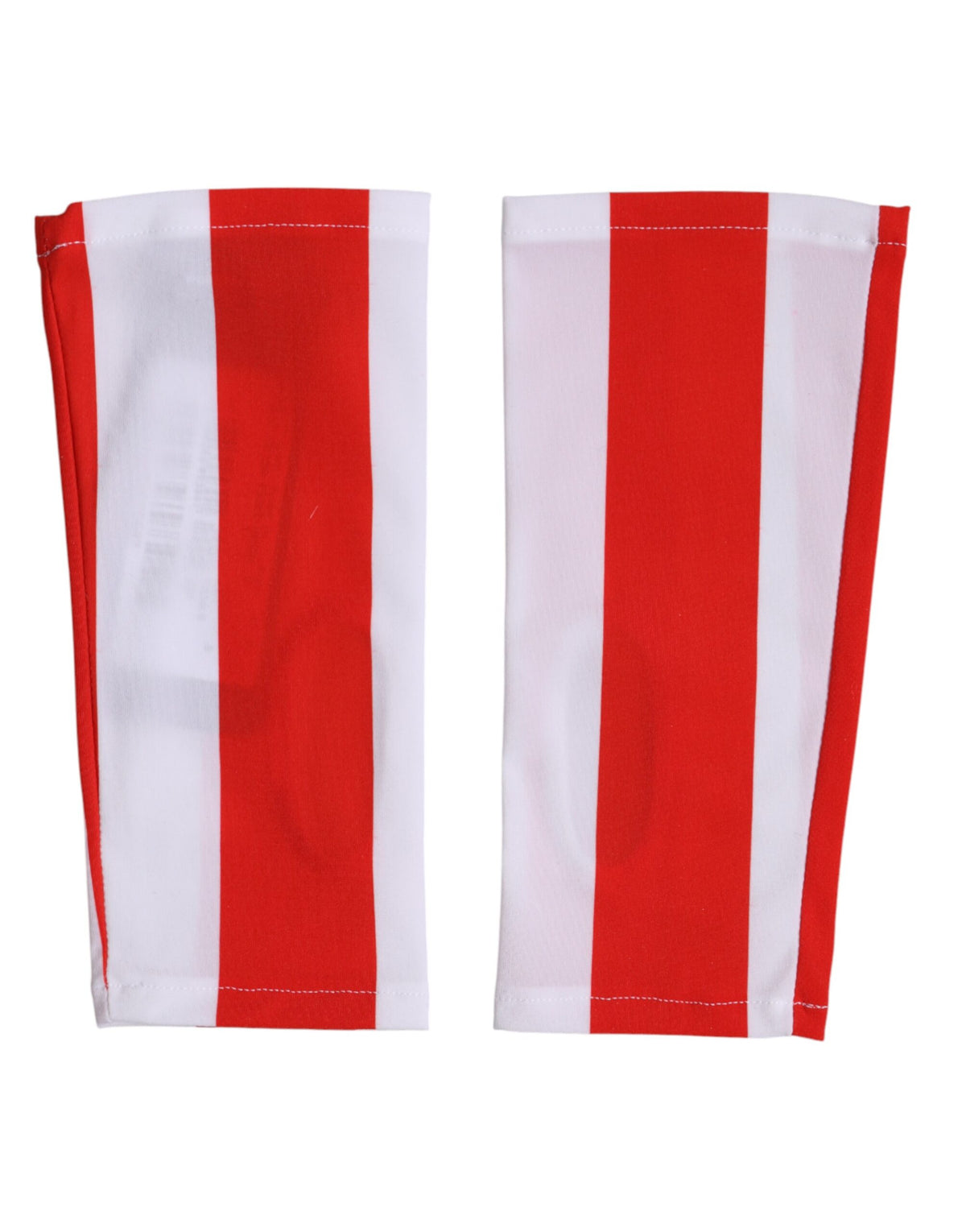 Dolce & Gabbana Red and White Nylon Fingerless Gloves