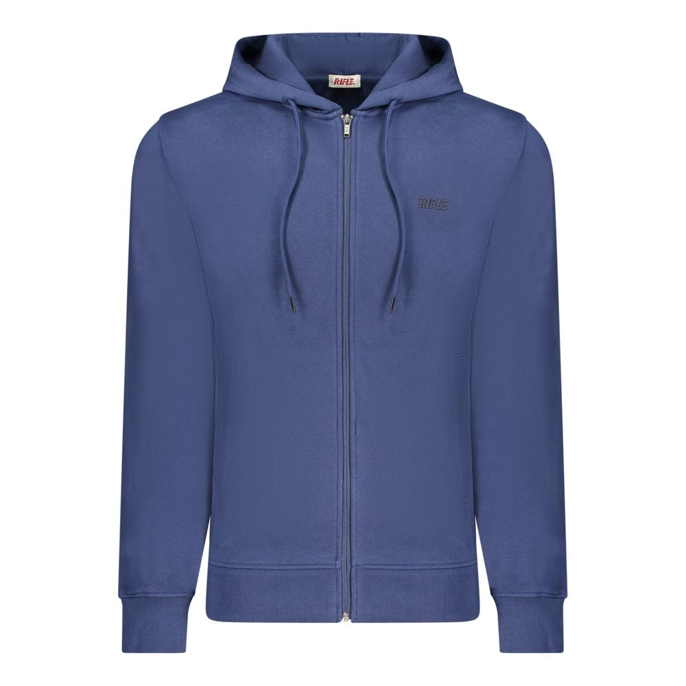 Rifle Blauer Baumwoll-Kapuzenpullover für Herren
