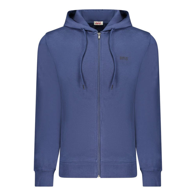 Rifle Blauer Baumwoll-Kapuzenpullover für Herren