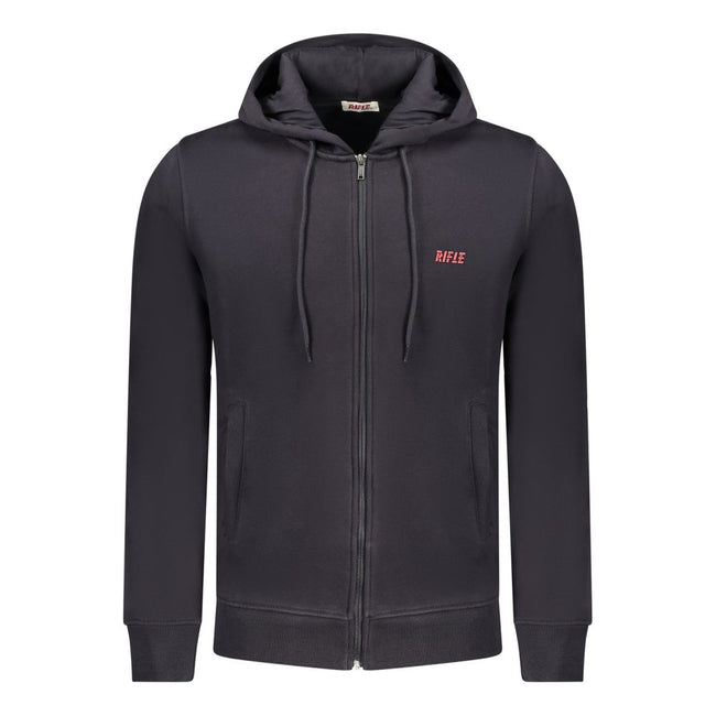 Rifle Blaues Herren-Kapuzensweatshirt aus Baumwolle