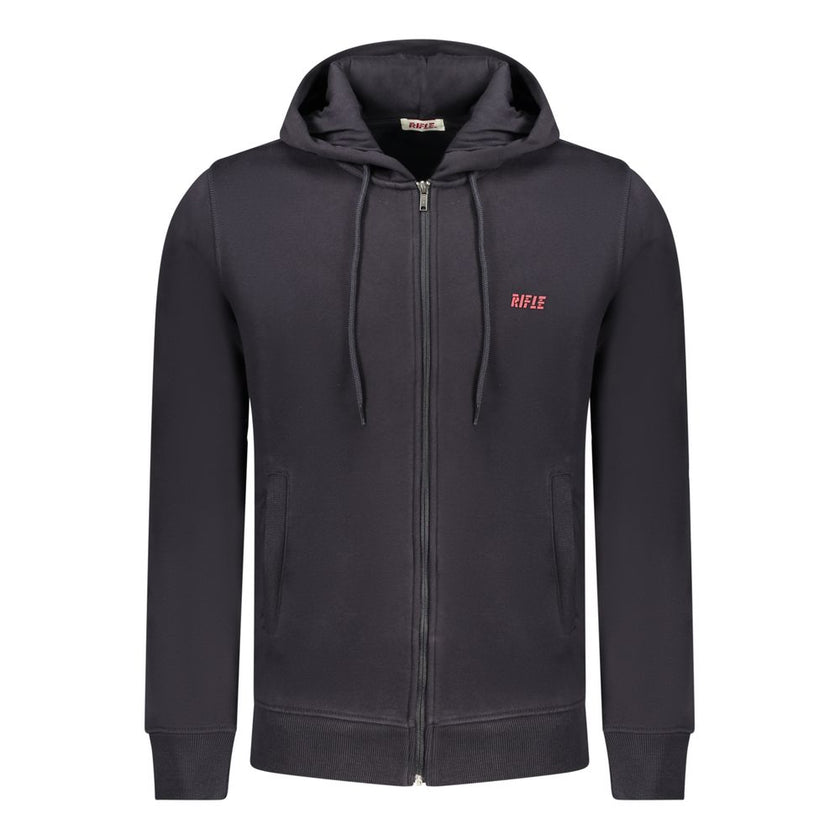 Rifle Blaues Herren-Kapuzensweatshirt aus Baumwolle