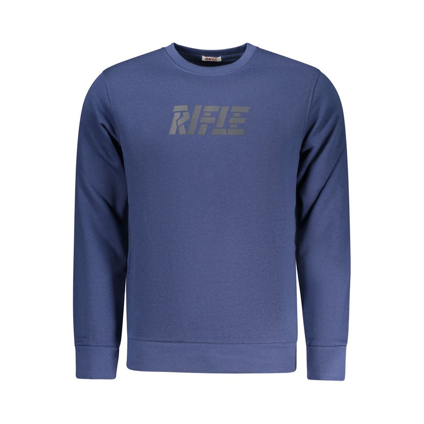 Rifle Blauer Baumwoll-Sweatshirt für Herren