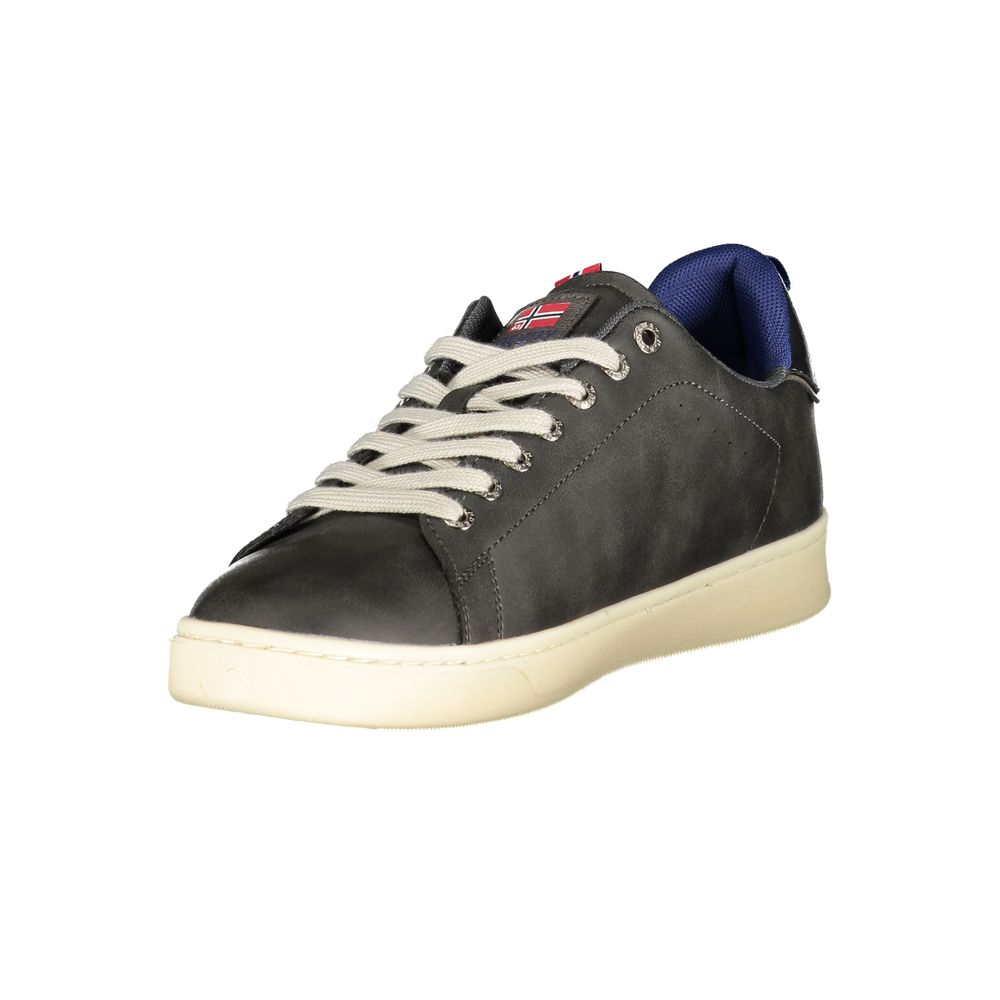 Norway 1963 Schwarzer Sneaker aus Polyurethan für Herren
